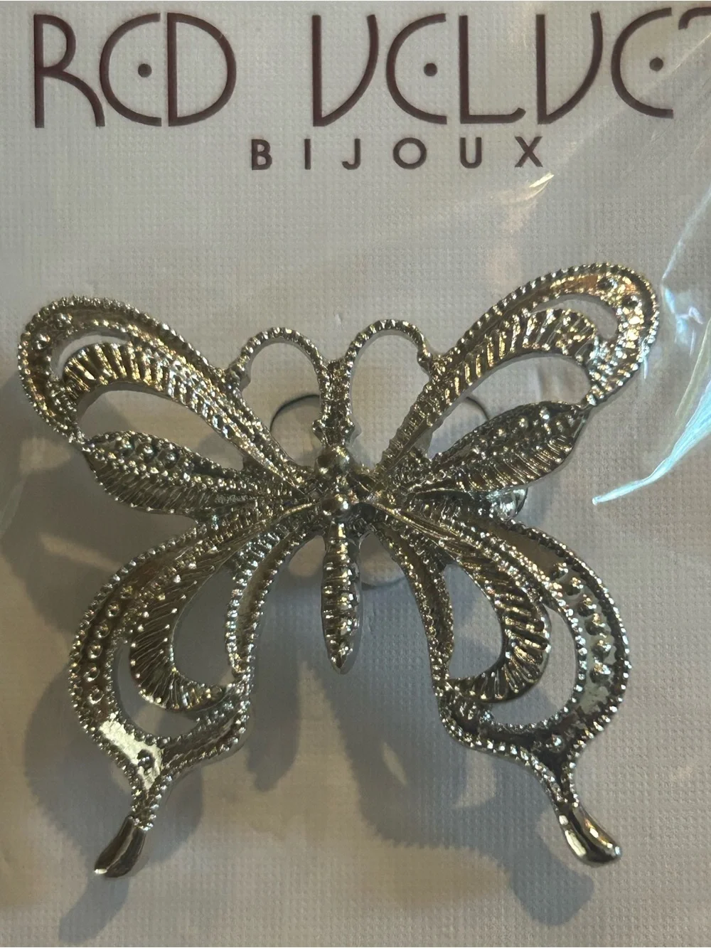 Vintage Butterfly Brooch Pin Silver Tone EUC Nature Wedding Jewelry NEW
